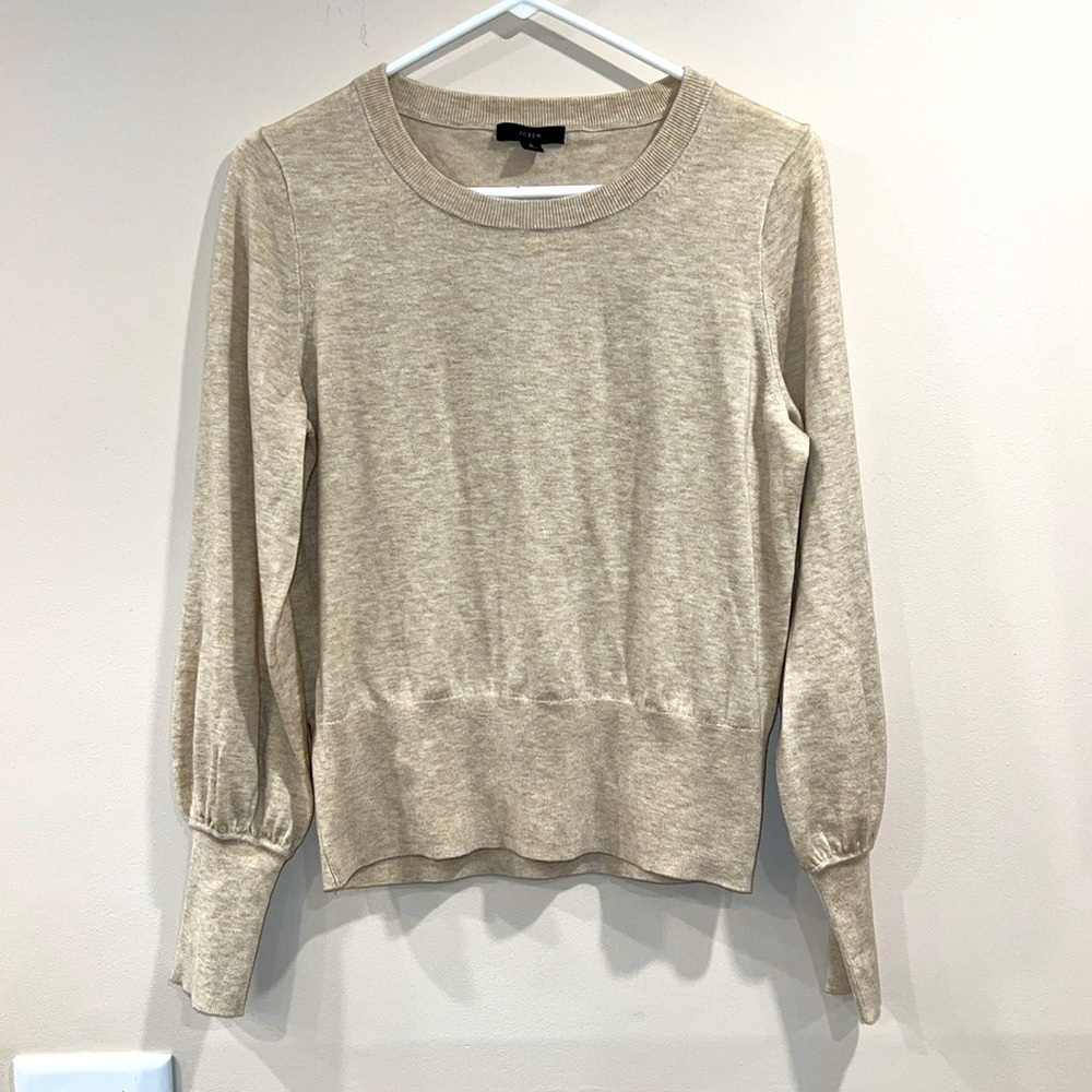 🔥J Crew Beige Long Sleeve Sweater Women’s Size S EC🔥